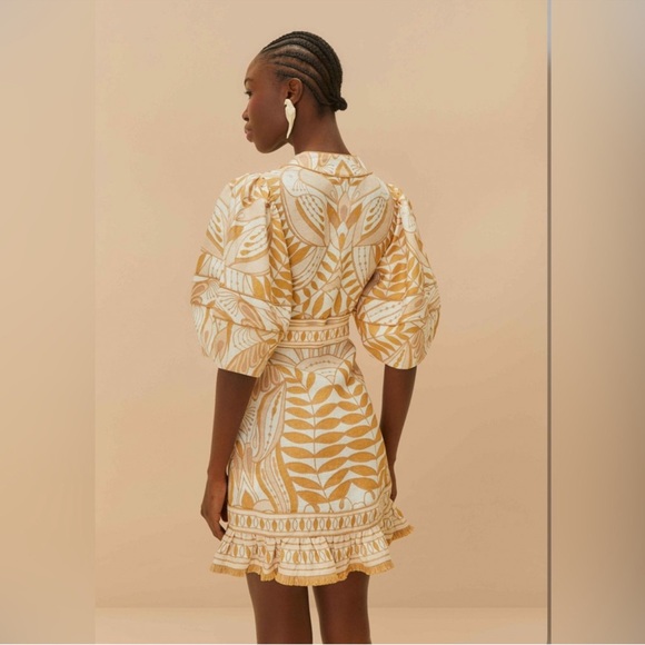 Farm Rio Off-White Lace Nature Mini Dress - Picture 6 of 7